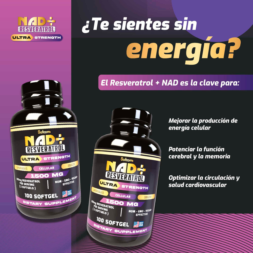 Nad + Resveratrol con Proteina Vegan | 40% MENOS